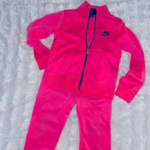 Pink Nike tracksuit